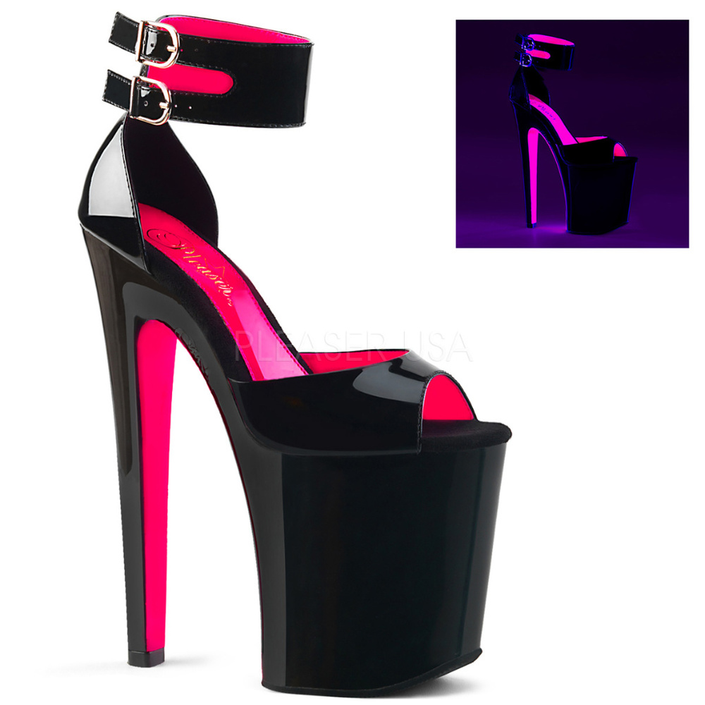 Glow Stiletto High Heel Platform Shoes